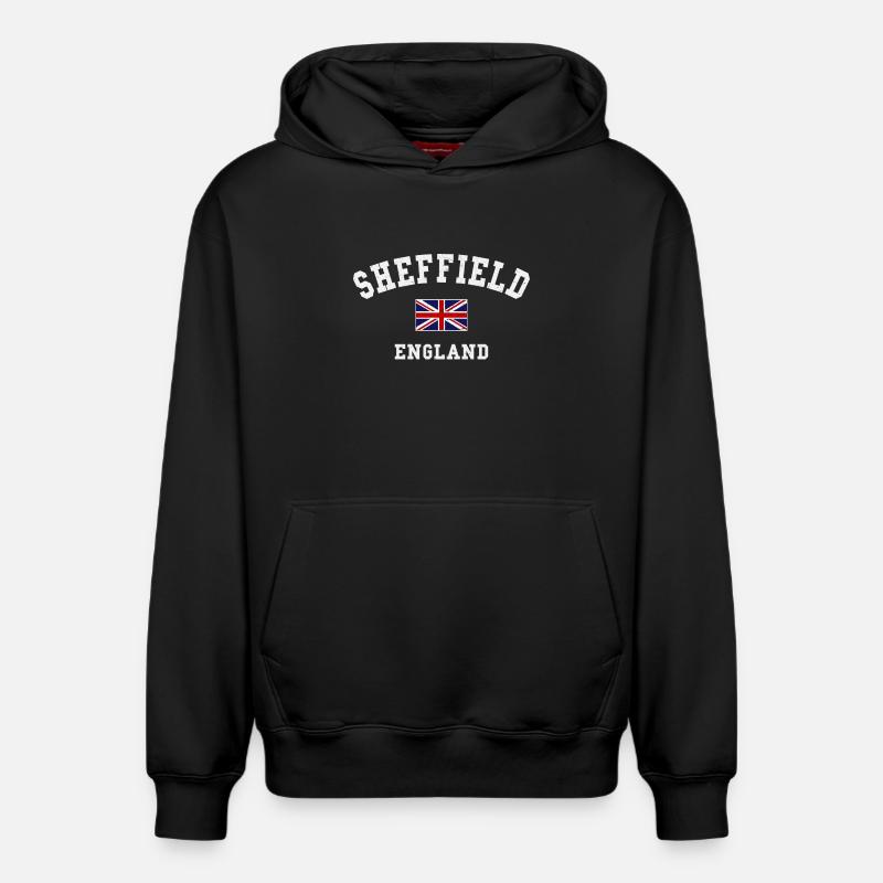 Sheffield - Sweat à capuche unisexe décontracté en coton biologique – de SPREAD - noir