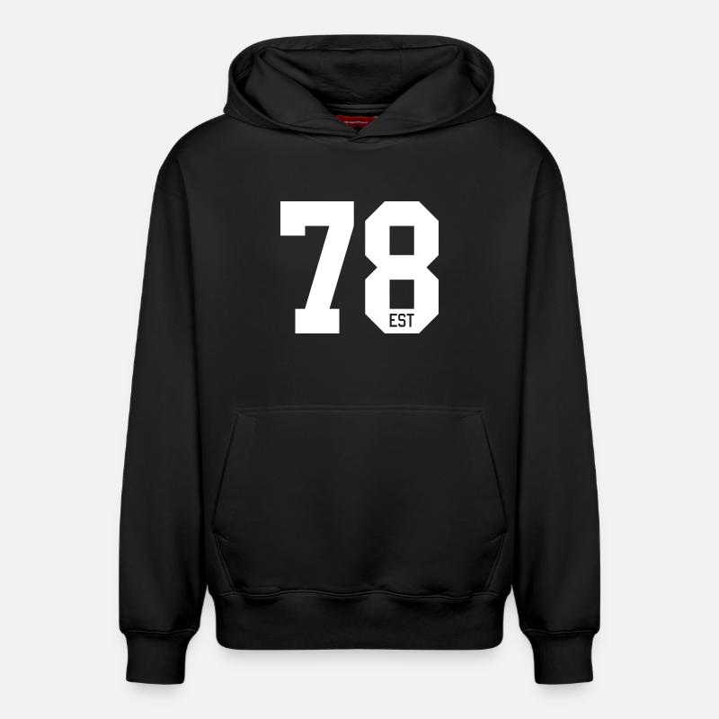 78 est - Sweat à capuche unisexe décontracté en coton biologique – de SPREAD - noir