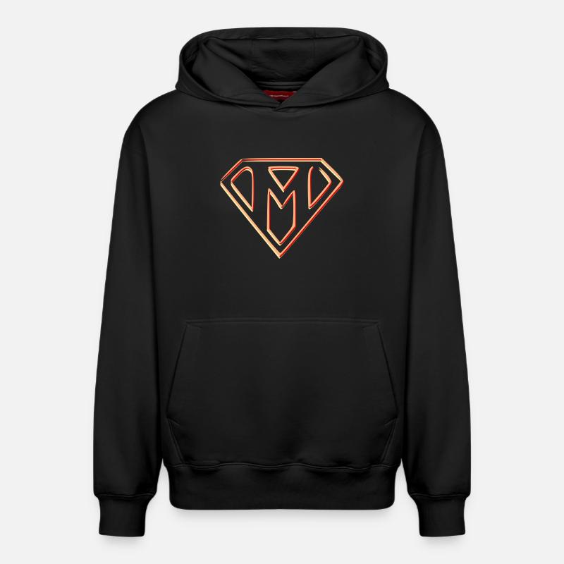 Emblème de puissance stylisé - Sweat à capuche unisexe décontracté en coton biologique – de SPREAD - noir
