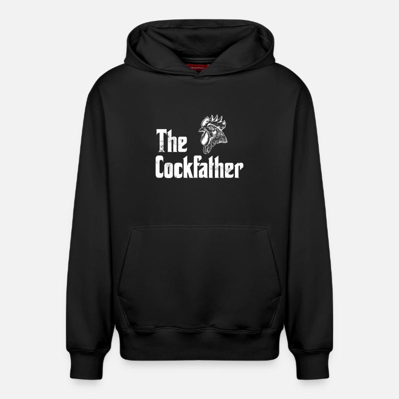 Poulet poulet coq - Sweat à capuche unisexe décontracté en coton biologique – de SPREAD - noir