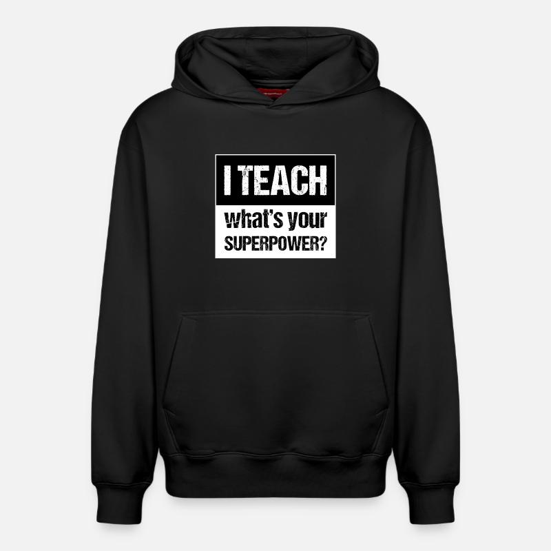 Et enseigner - Sweat à capuche unisexe décontracté en coton biologique – de SPREAD - noir