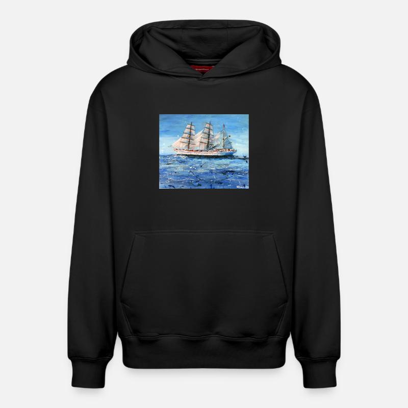Gorch Fock - Sweat à capuche unisexe décontracté en coton biologique – de SPREAD - noir