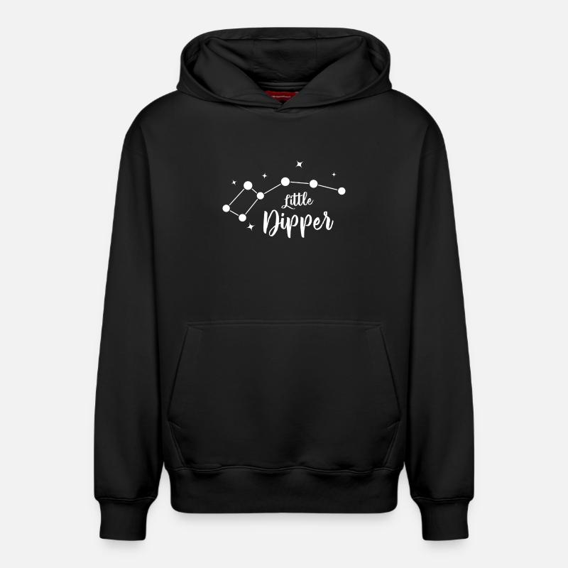 Étoiles de la Petite Ourse - Sweat à capuche unisexe décontracté en coton biologique – de SPREAD - noir