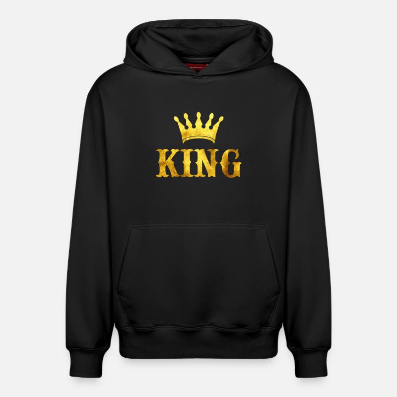 Couronne du Roi - Sweat à capuche unisexe décontracté en coton biologique – de SPREAD - noir