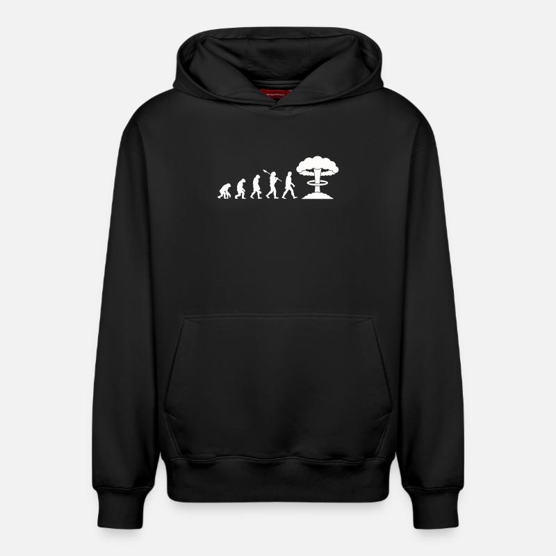 Evolution-Atombombe - Relaxed Unisex Organic Hoodie – von SPREAD - Schwarz