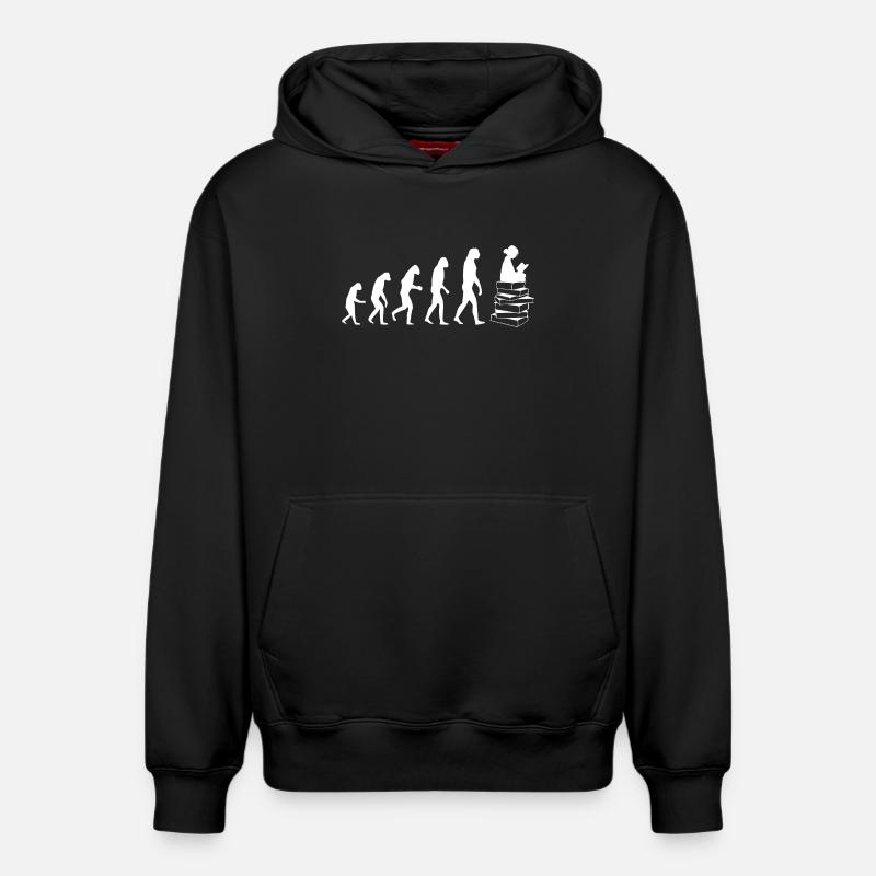 Read Evolution white - Relaxed Unisex Organic Hoodie – von SPREAD - Schwarz