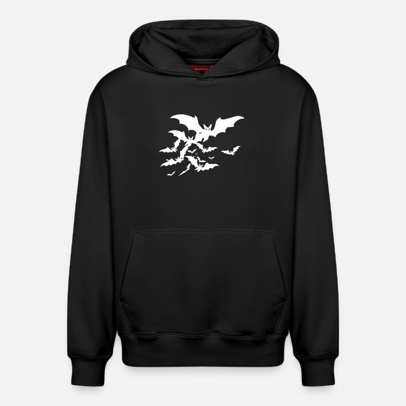Bats - Sweat à capuche unisexe décontracté en coton biologique – de SPREAD - noir
