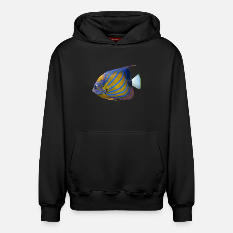 poisson tropical - Sweat à capuche unisexe décontracté en coton biologique – de SPREAD - noir