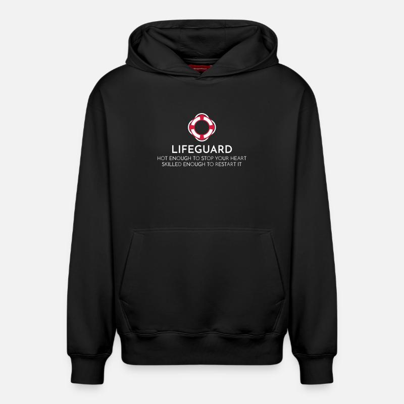 lifeguard - Sweat à capuche unisexe décontracté en coton biologique – de SPREAD - noir