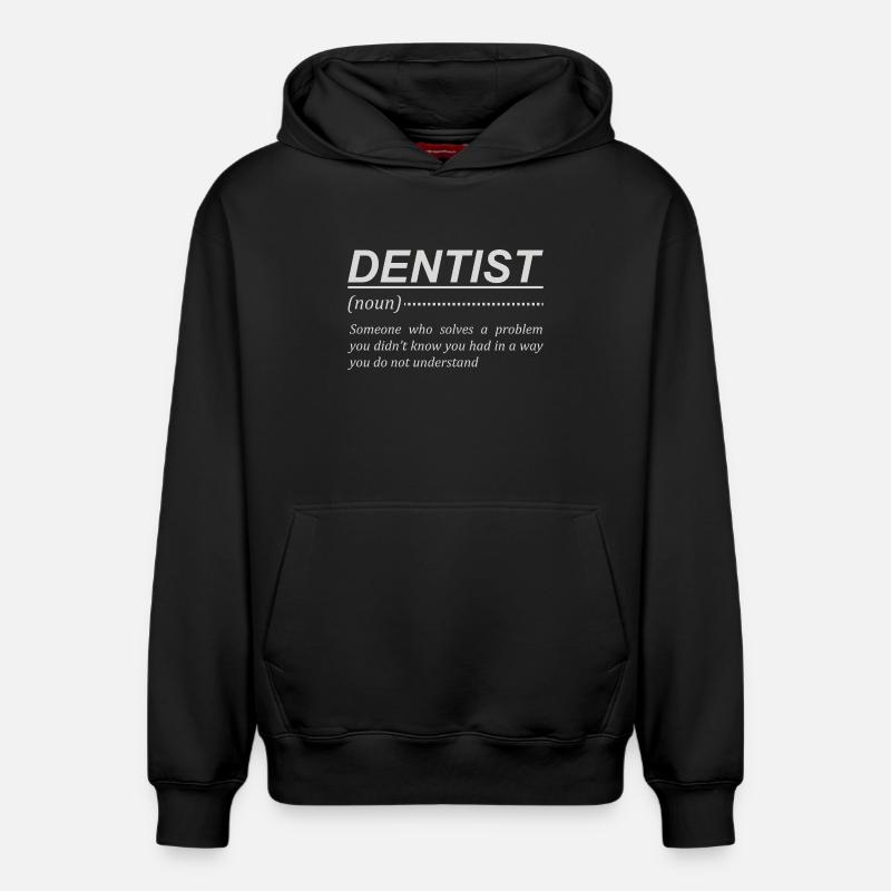Dentiste - Sweat à capuche unisexe décontracté en coton biologique – de SPREAD - noir