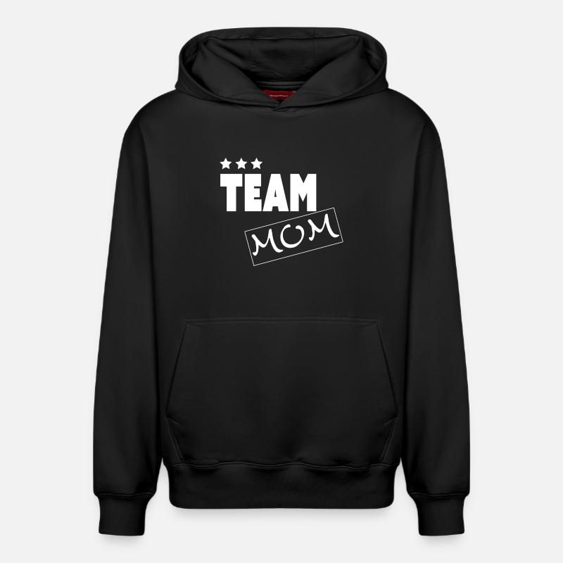 TEAM MOM - Sweat à capuche unisexe décontracté en coton biologique – de SPREAD - noir