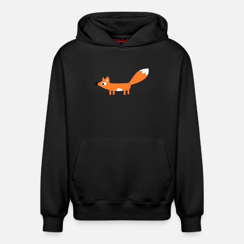 Renard - Sweat à capuche unisexe décontracté en coton biologique – de SPREAD - noir