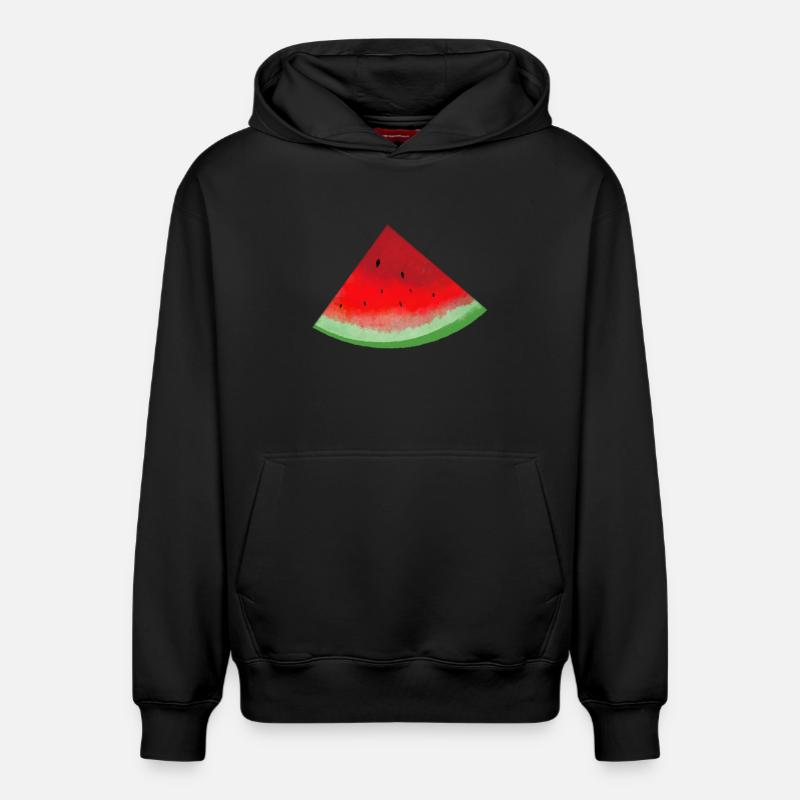 Pastèques aquarelle - Sweat à capuche unisexe décontracté en coton biologique – de SPREAD - noir