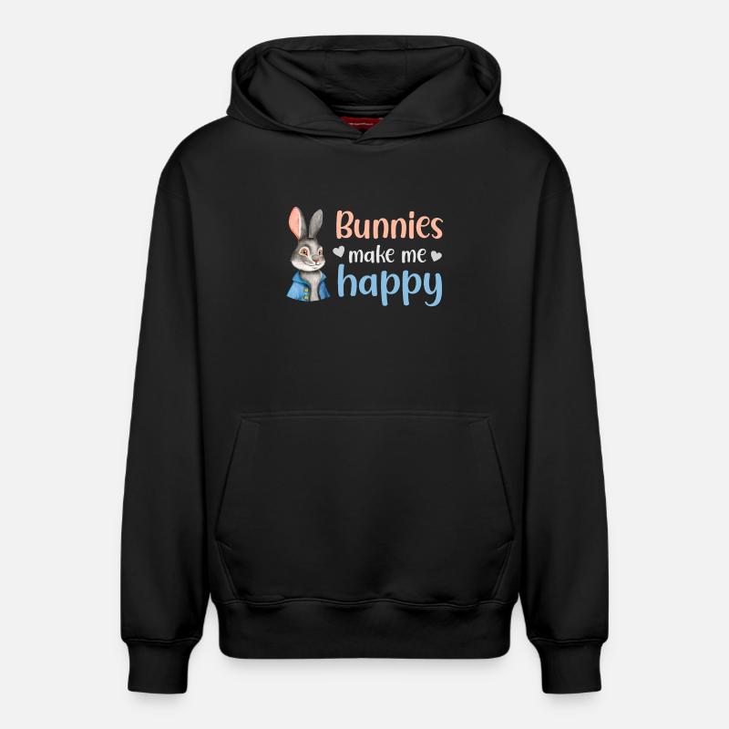 Lapin Lapin - Sweat à capuche unisexe décontracté en coton biologique – de SPREAD - noir