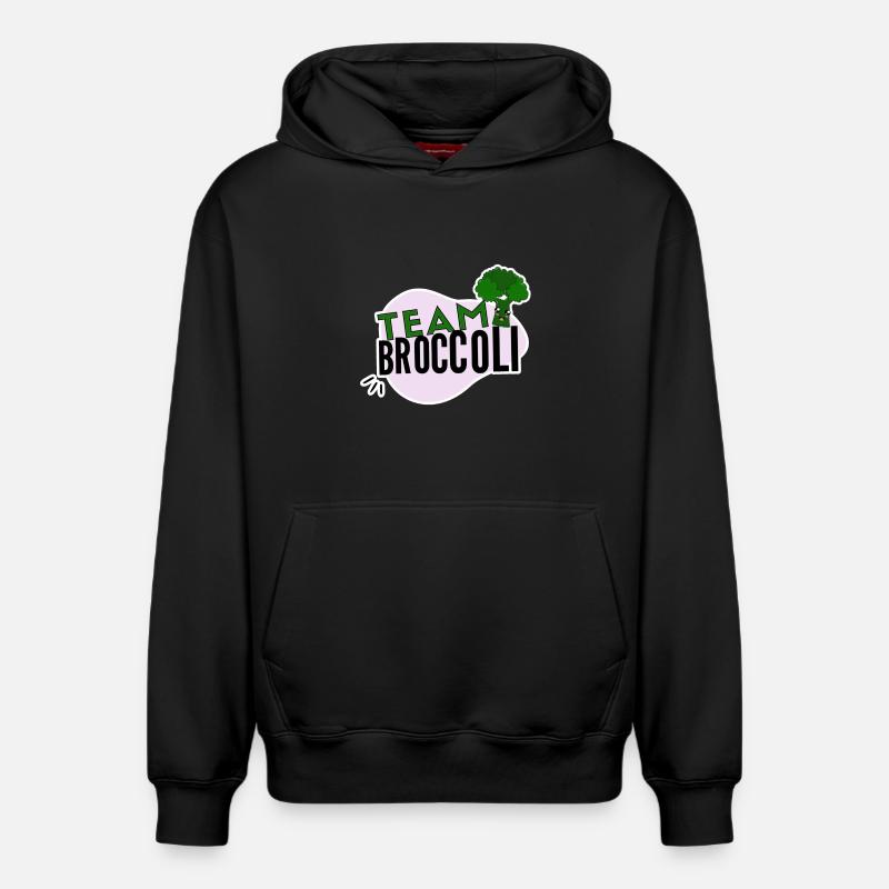 Équipe Brocoli - Sweat à capuche unisexe décontracté en coton biologique – de SPREAD - noir