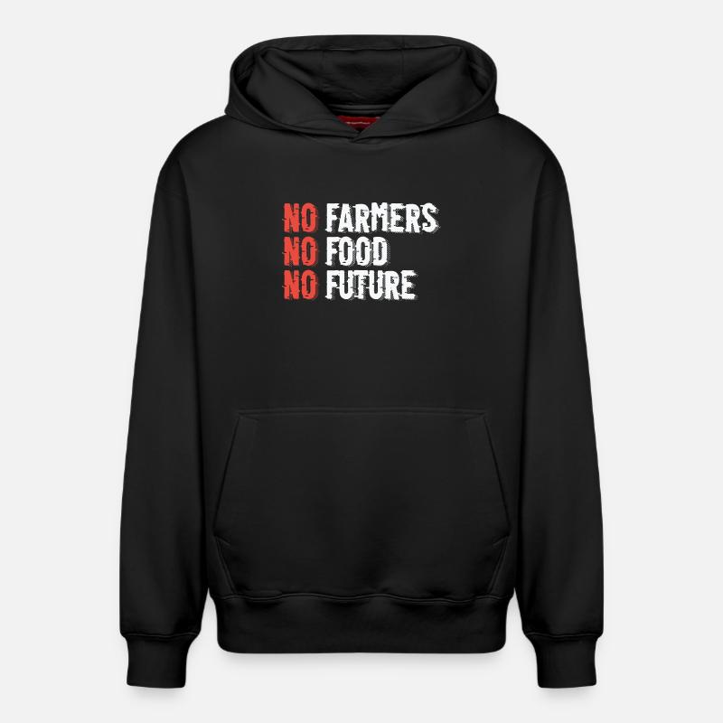 Illustration de l’agriculture durable - Sweat à capuche unisexe décontracté en coton biologique – de SPREAD - noir