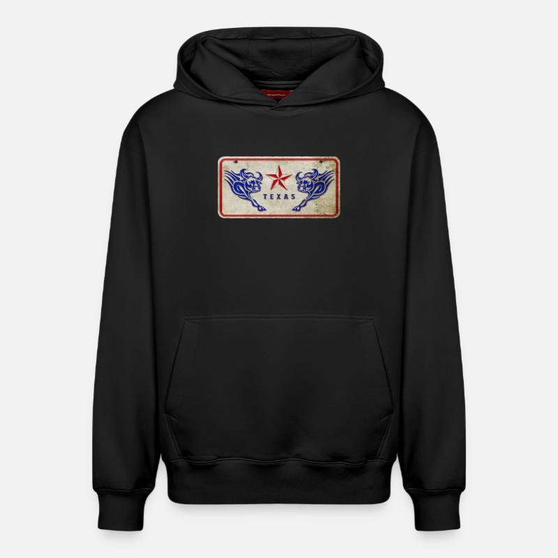 Bouclier du Texas - Sweat à capuche unisexe décontracté en coton biologique – de SPREAD - noir