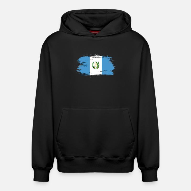 Drapeau du Guatemala - Sweat à capuche unisexe décontracté en coton biologique – de SPREAD - noir