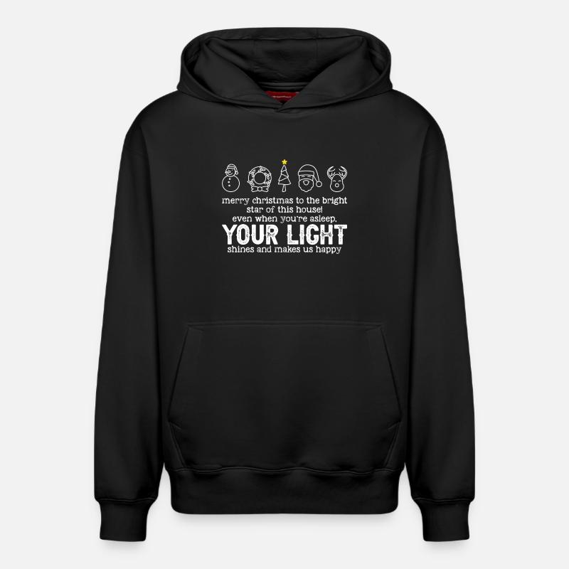 Joyeux Noël - Sweat à capuche unisexe décontracté en coton biologique – de SPREAD - noir