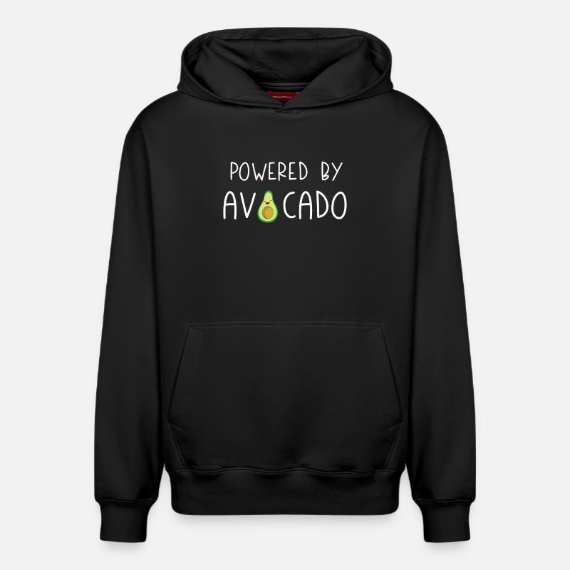 Propulsé par Avocado - Sweat à capuche unisexe décontracté en coton biologique – de SPREAD - noir