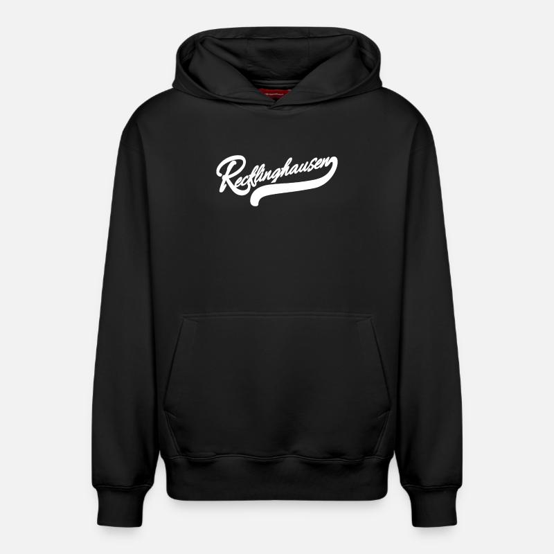 Recklinghausen Rétro - Sweat à capuche unisexe décontracté en coton biologique – de SPREAD - noir