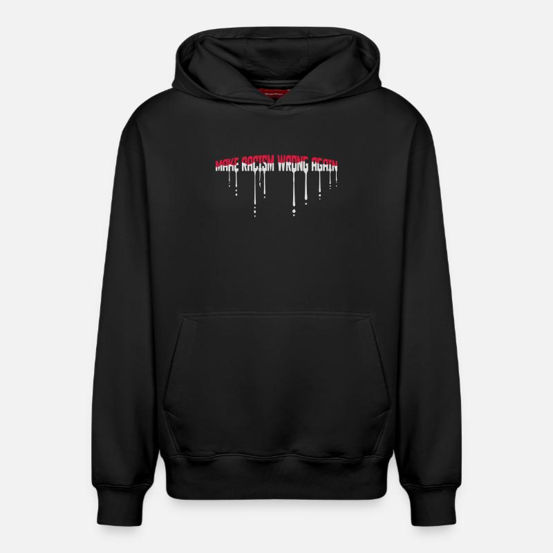 make racism wrong again - Relaxed Unisex Organic Hoodie – von SPREAD - Schwarz