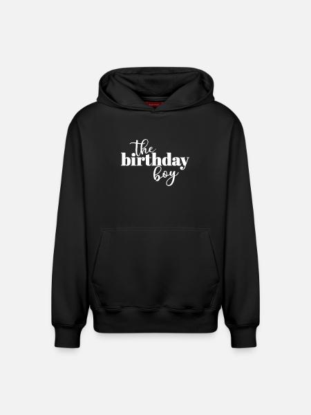The Birthday Boy - Relaxed Unisex Organic Hoodie – by SPREAD - black