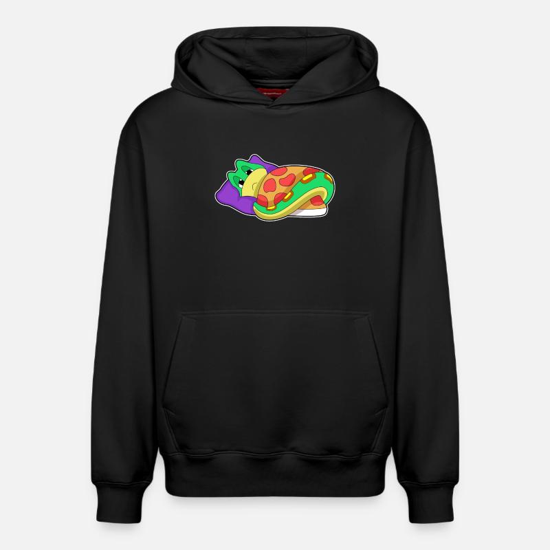 Oreiller de couverture serpent - Sweat à capuche unisexe décontracté en coton biologique – de SPREAD - noir