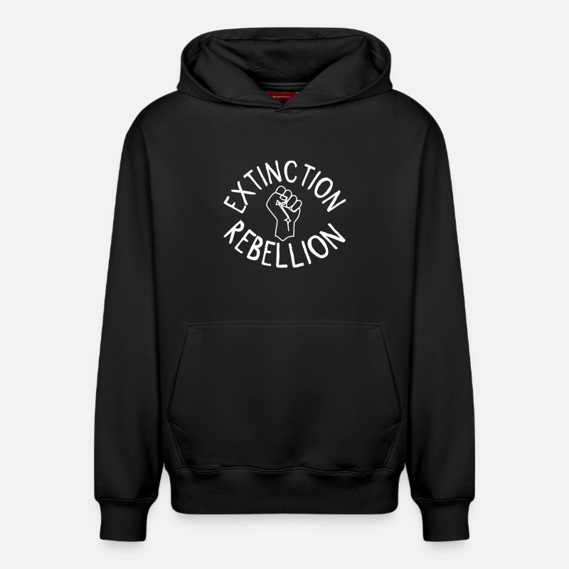 Extinction Rebellion Faust - Sweat à capuche unisexe décontracté en coton biologique – de SPREAD - noir