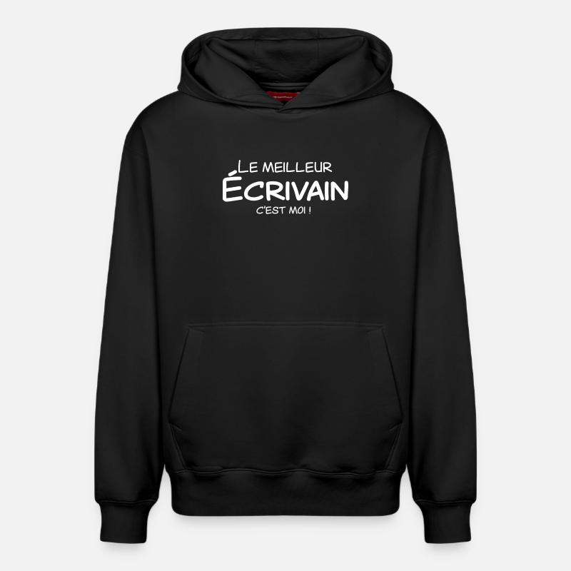 Le meilleur Ecrivain c'est moi - Sweat à capuche unisexe décontracté en coton biologique – de SPREAD - noir