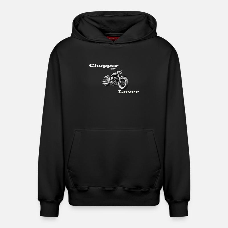 Chopper Lover blanc - Sweat à capuche unisexe décontracté en coton biologique – de SPREAD - noir