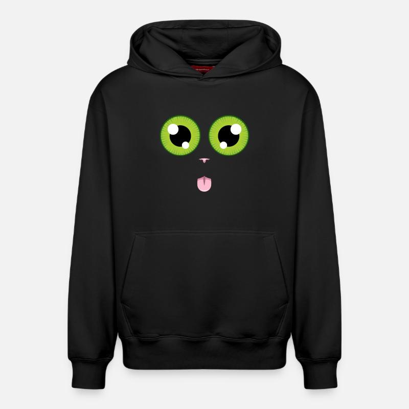 La langue au chat - Sweat à capuche unisexe décontracté en coton biologique – de SPREAD - noir