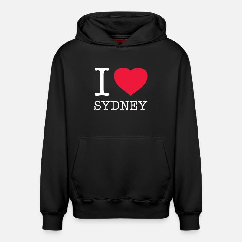 J’ADORE SYDNEY - Sweat à capuche unisexe décontracté en coton biologique – de SPREAD - noir