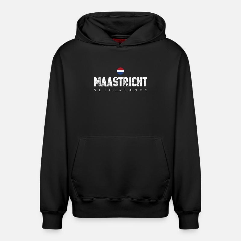 Maastricht - Sweat à capuche unisexe décontracté en coton biologique – de SPREAD - noir