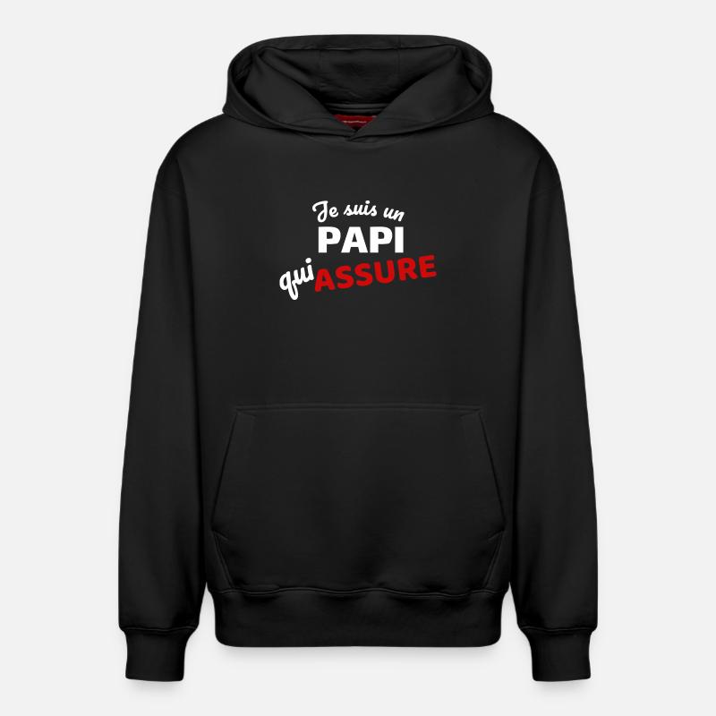 Expression affirmée de paternité - Sweat à capuche unisexe décontracté en coton biologique – de SPREAD - noir