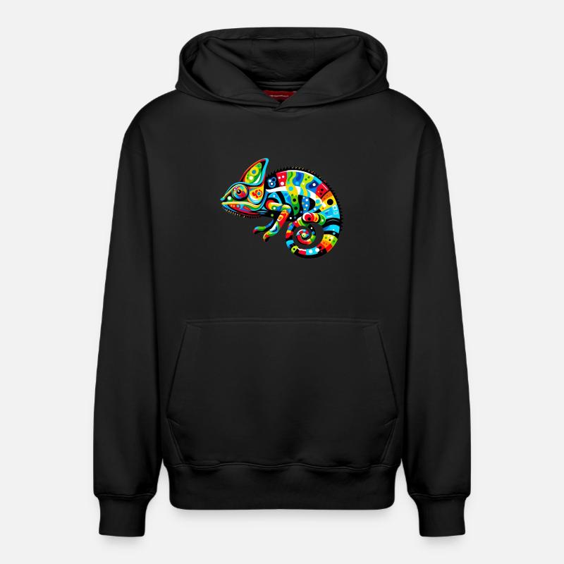Caméléon - Sweat à capuche unisexe décontracté en coton biologique – de SPREAD - noir