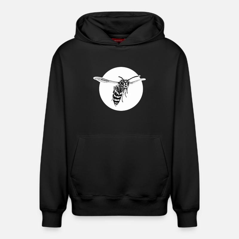 Guêpe - Abeille - Insecte - Sweat à capuche unisexe décontracté en coton biologique – de SPREAD - noir