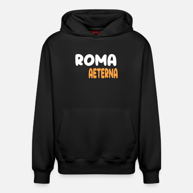 Roma Aeterna - Sweat à capuche unisexe décontracté en coton biologique – de SPREAD - noir