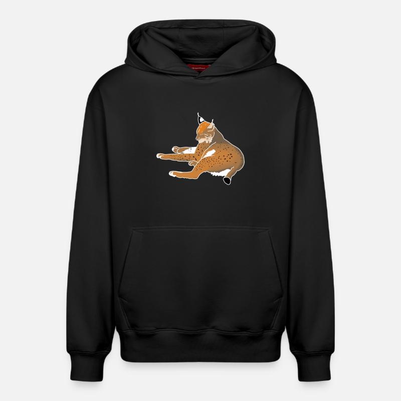 Lynx - Sweat à capuche unisexe décontracté en coton biologique – de SPREAD - noir