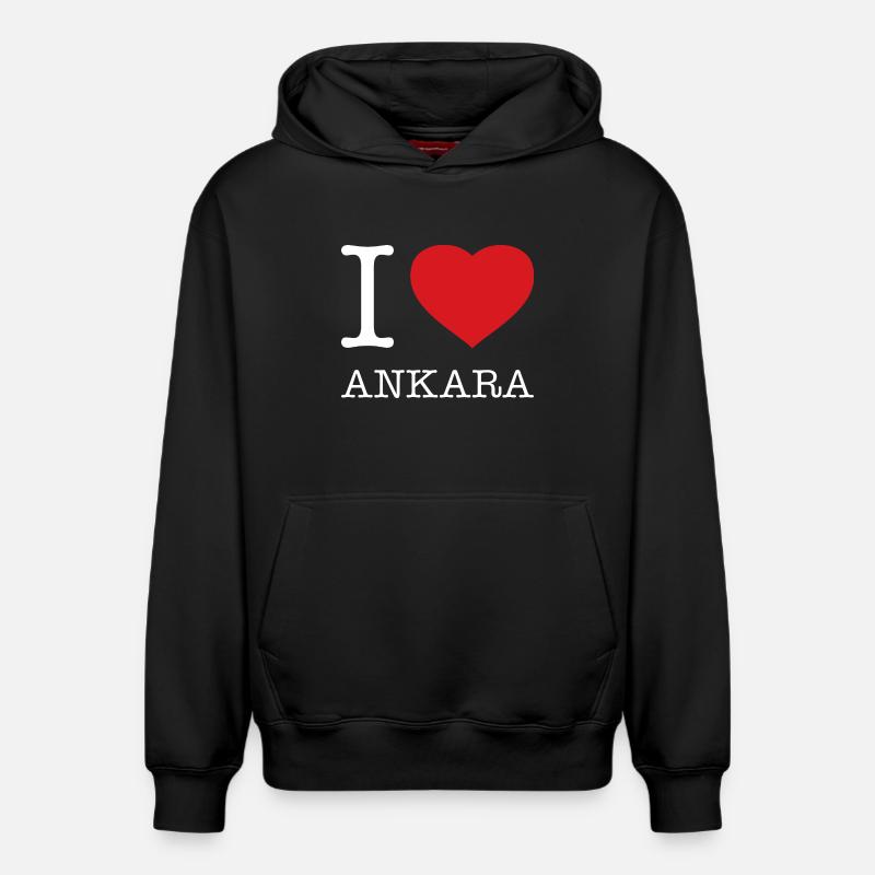 J’ADORE ANKARA - Sweat à capuche unisexe décontracté en coton biologique – de SPREAD - noir