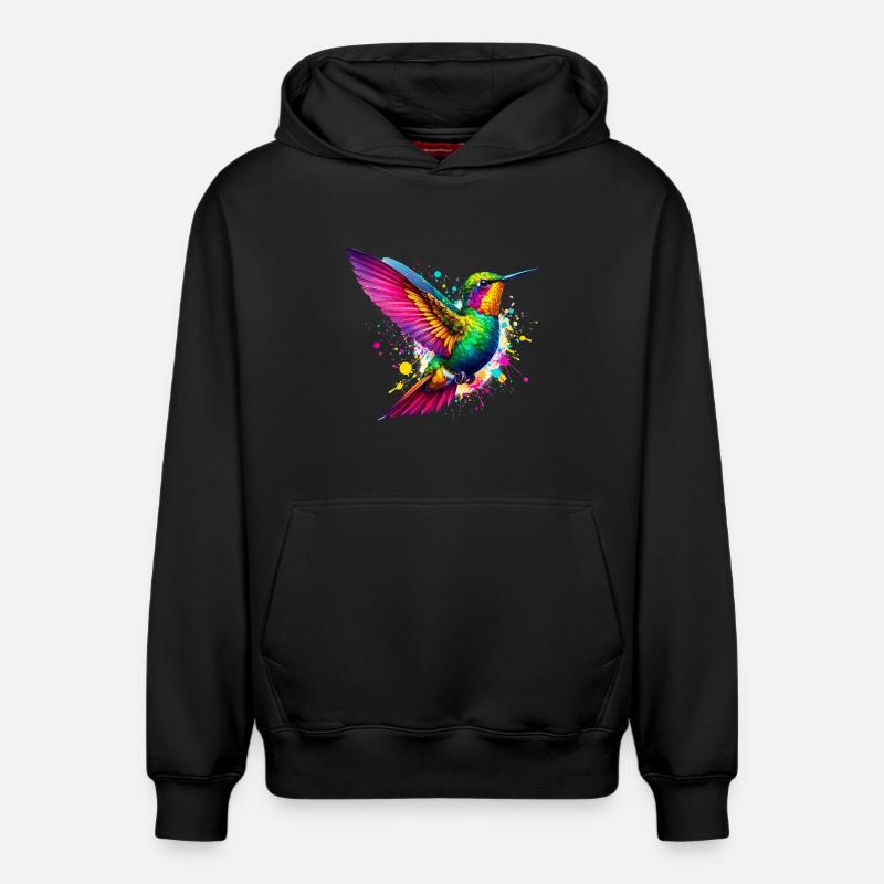Colibri - Sweat à capuche unisexe décontracté en coton biologique – de SPREAD - noir