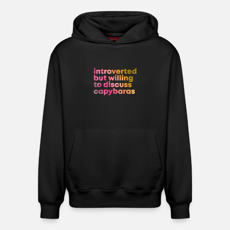 capybara - Sweat à capuche unisexe décontracté en coton biologique – de SPREAD - noir
