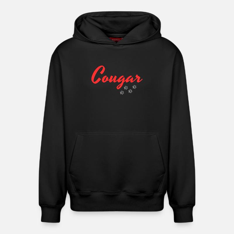 énorme couguar - Sweat à capuche unisexe décontracté en coton biologique – de SPREAD - noir