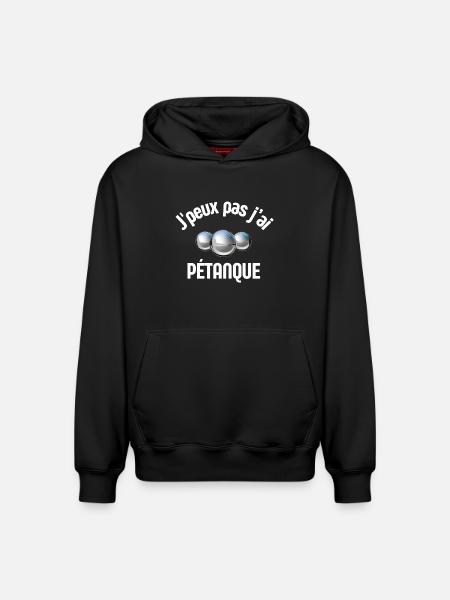 pétanque, bowler, petanque fan - Relaxed Unisex Organic Hoodie – by SPREAD - black