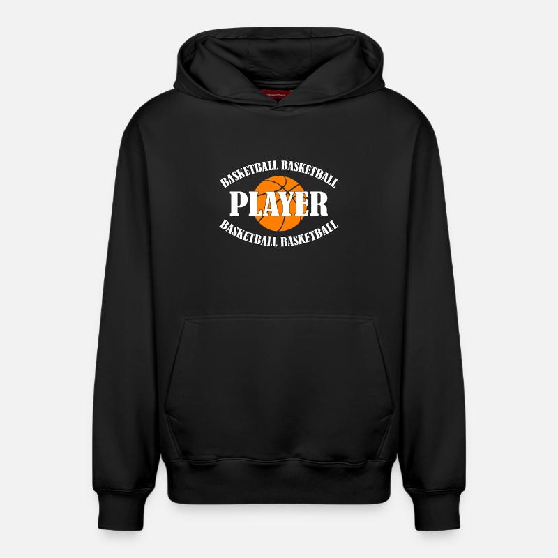 BASKETTEUR - Sweat à capuche unisexe décontracté en coton biologique – de SPREAD - noir