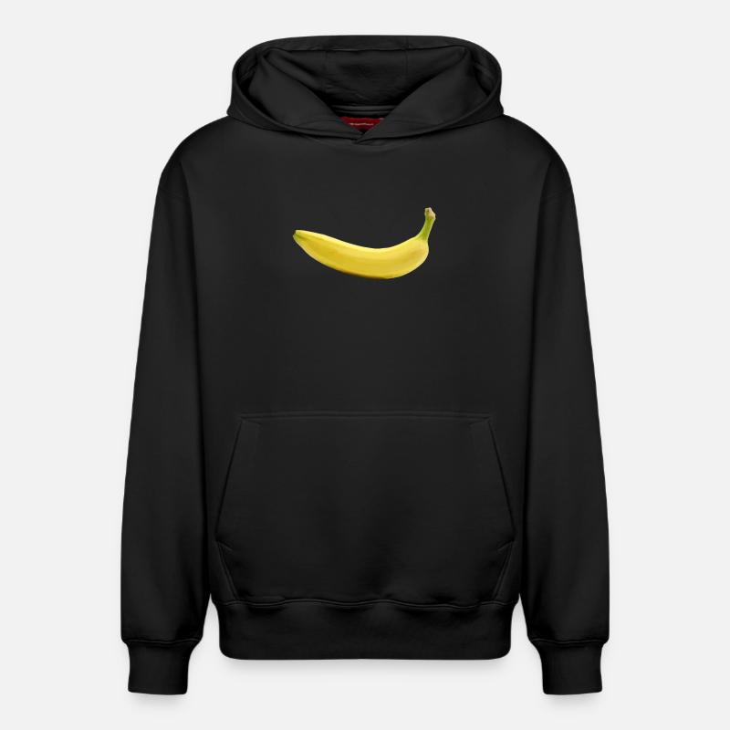 Banane - Sweat à capuche unisexe décontracté en coton biologique – de SPREAD - noir