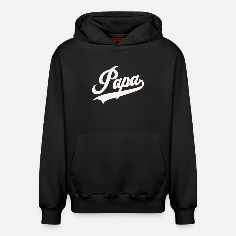 Klassisches Papa-Skript - Relaxed Unisex Organic Hoodie – von SPREAD - Schwarz