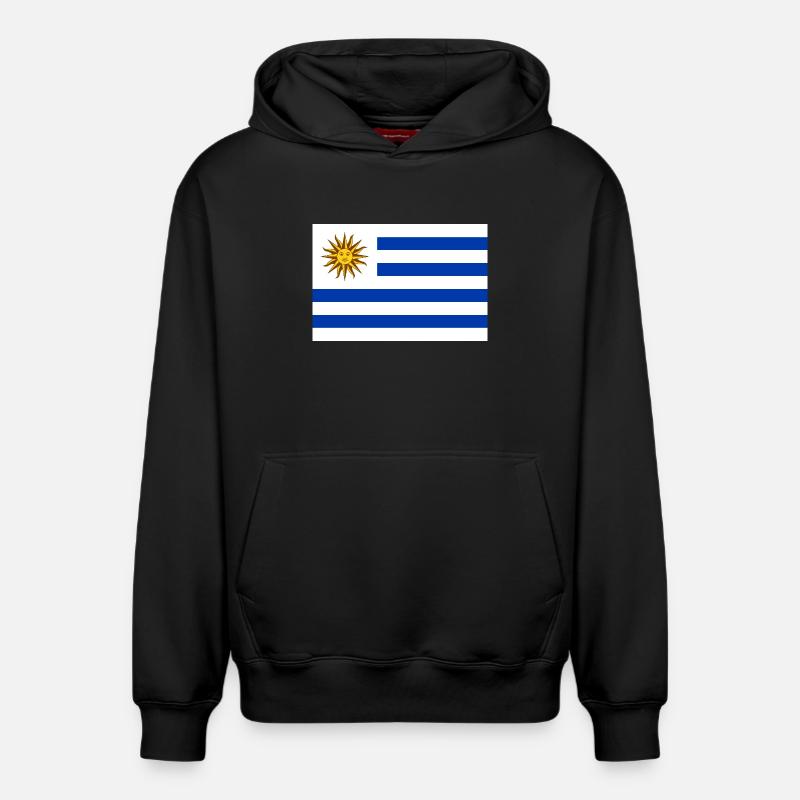 Uruguay - Sweat à capuche unisexe décontracté en coton biologique – de SPREAD - noir