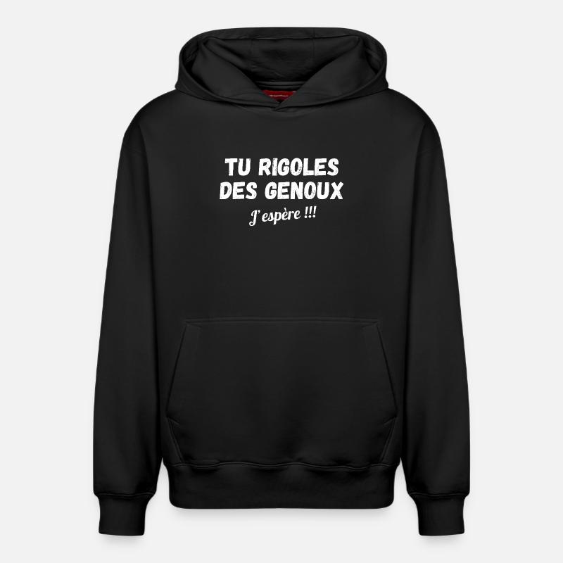 phrase drôles, citation, sarcasme - Sweat à capuche unisexe décontracté en coton biologique – de SPREAD - noir