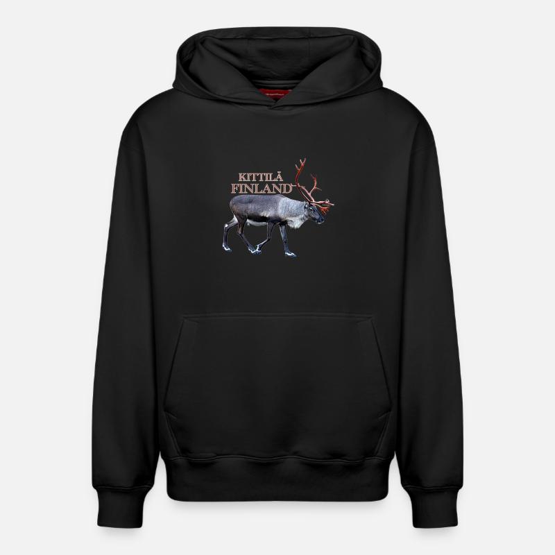 Kittila - Sweat à capuche unisexe décontracté en coton biologique – de SPREAD - noir